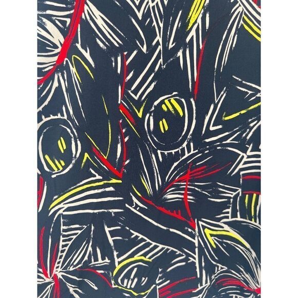 Chaus Womens 2X Abstract Patterned Top With Knot Front 3/4 Sleeves NOS - Picture 5 of 9